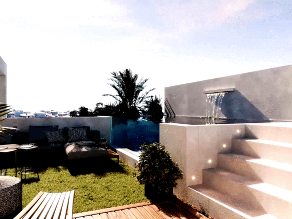 P21 Solarium pool side view